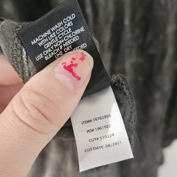 Torrid Hankerchief Super Soft Wash Olive Mini Skirt - Picture 4 of 5